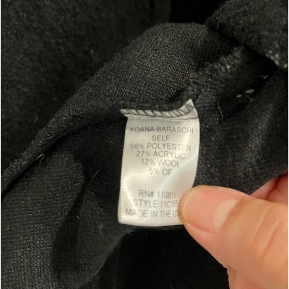 Yoana Baraschi Black/White Open Front Sweater Sz. XS - Picture 3 of 5